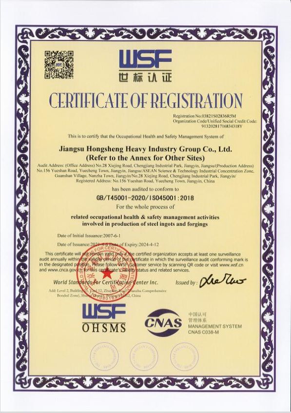 Certificato ISO45001